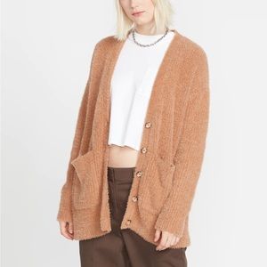 Volcom Brown/Tan Stones Up Cardigan